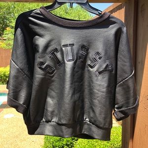 Stussy leather shirt